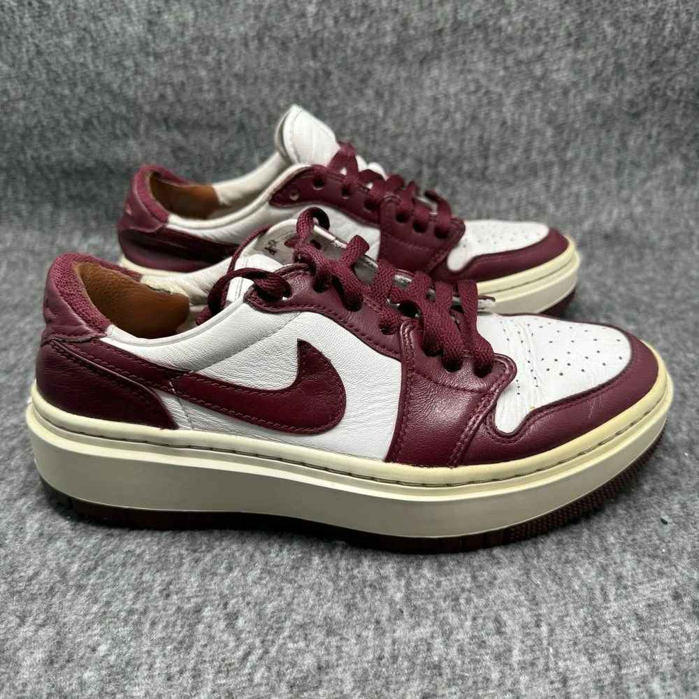 Nike Air Jordan 1 Elevate Low Dark Beetroot Womens Size 8 White Burgundy Shoes